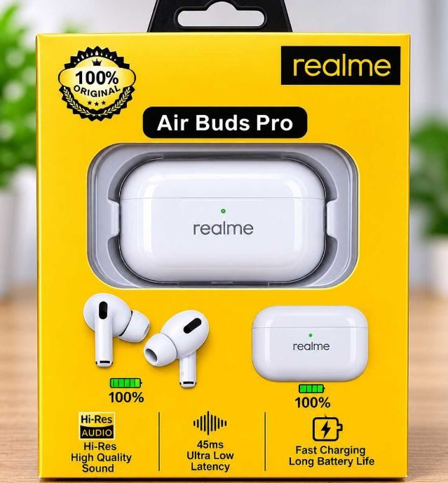 🎧✨ Realme Air Buds Pro – প্রিমিয়াম ওয়্যারলেস ইয়ারবাডস ✨🎧