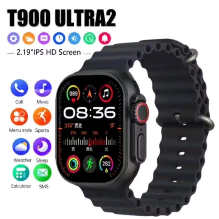 T900 Plus Smart Watch 2.19 IPS Display 49mm 2024 New Bluetooth Call BT Music Wireless Charging Smartwatch - T900PSW