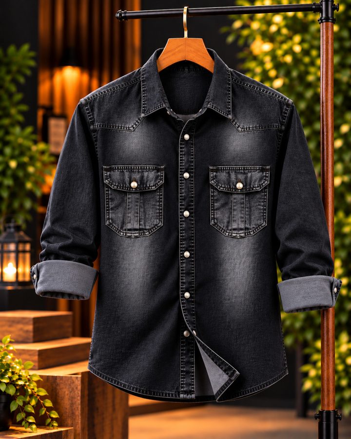 বিবরণ Premium Trendy Denim Shirt একদম প্রিমিয়াম কোয়ালিটির স্টাইলিশ লুকের বেস্ট চয়েসের ডেনিম শার্ট। এই শার্টটির জিএসএম ২২০+ তাই শীতের জন্য একদম পারফেক্ট ড্রেস। প্রোডাক্ট ডিটেইলসঃ 🧵ফেব্রিক্সঃ প্রিমিয়