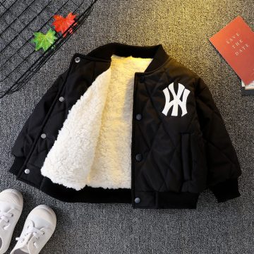 Baby Winter NY Puffer Jacket - Black & Yellow