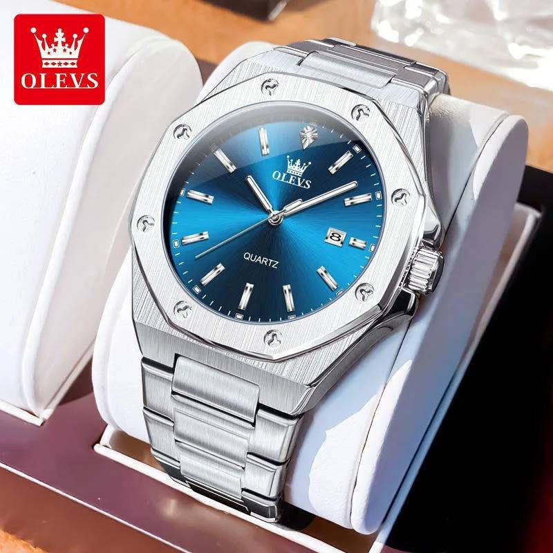 OLEVS 3613 Butterfly Lock Fan Made Luxury Business Watch for Man